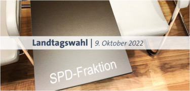 Symbolfoto aus dem Niedersächsischen Landtag mit dem Schriftzug Landtagswahl 9. Oktober 2022